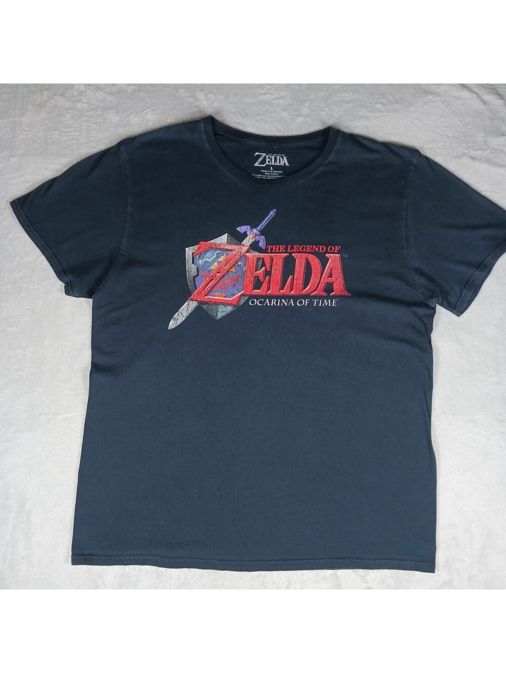 The Legend of Zelda: Ocarina of Time Black T-Shirt Size Large 2021 Version